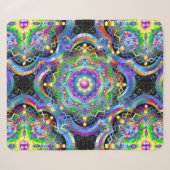 Mandala Universe Psychedelic Colors Sherpadecke (Vorderseite (Horizontal))