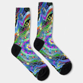 Mandala Universe Psychedelic Colors Socken (Rechts)