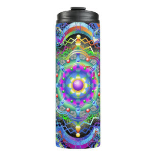 Mandala Universe Psychedelic Colors Thermosbecher