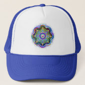 Mandala Universe Psychedelic Colors Truckerkappe (Vorderseite)