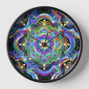 Mandala Universe Psychedelic Colors Uhr