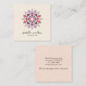 Mandala Universe Symbol Business Card Quadratische Visitenkarte (Vorne/Hinten)