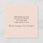 Mandala Universe Symbol Business Card Quadratische Visitenkarte (Rückseite)