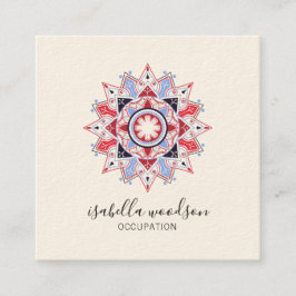 Mandala Universe Symbol Business Card Quadratische Visitenkarte