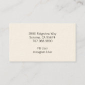 Mandala Universe Symbol Visitenkarte (Rückseite)