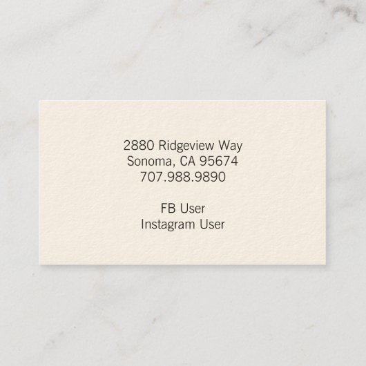 Mandala Universe Symbol Visitenkarte (Rückseite)