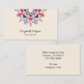 Mandala Universe Symbol Visitenkarte (Vorne/Hinten)