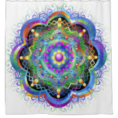 Mandala Universum Farben Duschvorhang (Vorderseite)