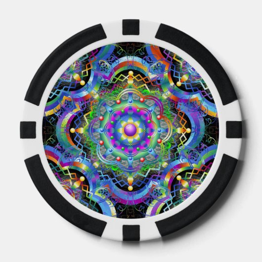Mandala-Universum färbt poker_chips Pokerchips (Vorderseite)