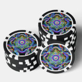 Mandala-Universum färbt poker_chips Pokerchips (Stapel)