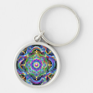 Mandala-Universum psychedelisch Schlüsselanhänger