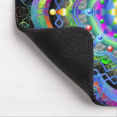 Mandala Universum psychedelische Farben Mousepad (Ecke)