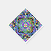 Mandala-Universum psychedelische Farben Serviette (Ecke)