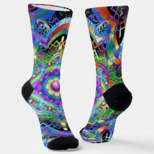 Mandala-Universum psychedelische Farben Socken