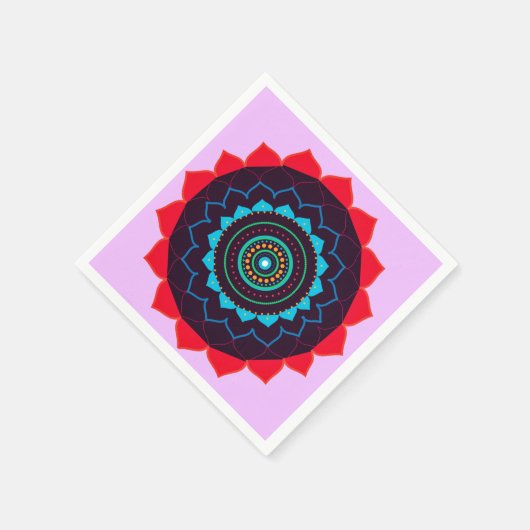Mandala Vector Art Paper Napkin Serviette (Ecke)