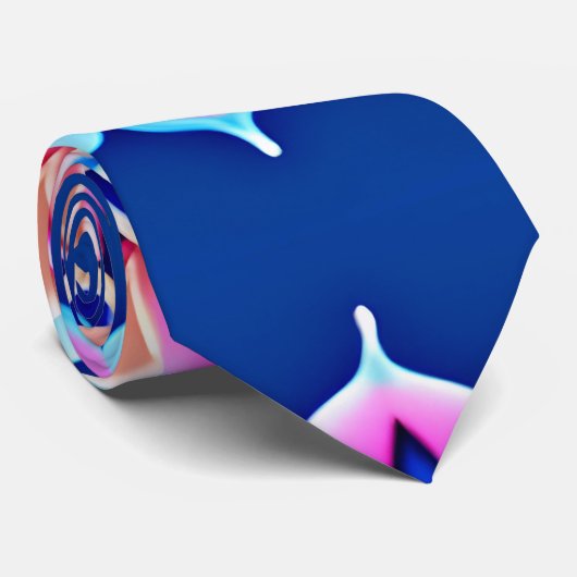 Mandala Violet Pink Geometrisches Muster Krawatte (Gerollt)