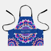 Mandala Violet Pink Geometrisches Muster Schürze (Vorderseite)