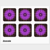 Mandala Violet Quadratischer Aufkleber (Blatt)