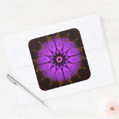 Mandala Violet Quadratischer Aufkleber (Umschlag)