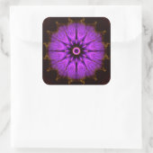 Mandala Violet Quadratischer Aufkleber (Tasche)