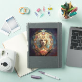 Mandala Visionäre Kunst leben Aufkleber (iPad Hülle)