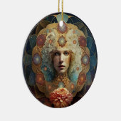 Mandala Visionäre Kunst leben Keramik Ornament (Rechts)