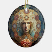 Mandala Visionäre Kunst leben Keramik Ornament (Links)