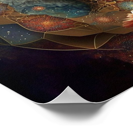 Mandala Visionäre Kunst leben Poster (Ecke)