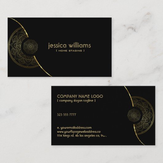 Mandala Visitenkarte (Vorne/Hinten)