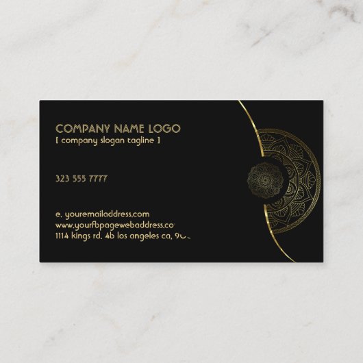 Mandala Visitenkarte (Rückseite)