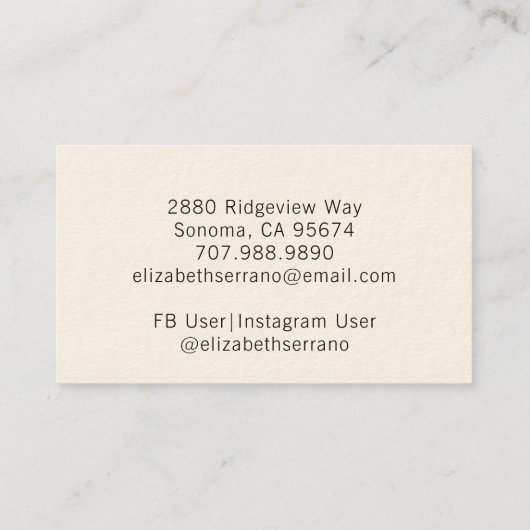 Mandala Visitenkarte (Rückseite)