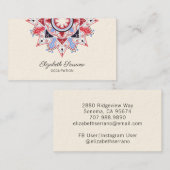 Mandala Visitenkarte (Vorne/Hinten)