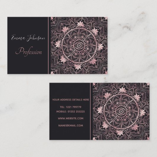 Mandala Visitenkarte (Vorne/Hinten)