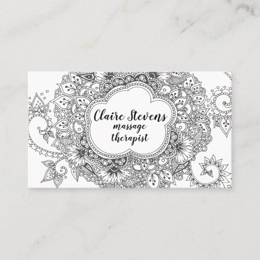 Mandala-Visitenkarte Visitenkarte (Vorderseite)
