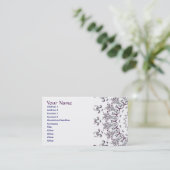 Mandala-Visitenkarte - zweisprachige Version Visitenkarte (Stehend Vorderseite)