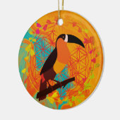 Mandala-Vogel Keramik Ornament (Links)
