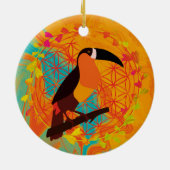 Mandala-Vogel Keramik Ornament (Hinten)