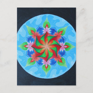 Mandala vom Frühjahr Postkarte
