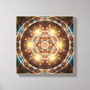 Mandala vom Herzen eingewickelten der Leinwand der