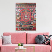 Mandala von Amoghapasa Leinwanddruck (Insitu (Wohnzimmer))