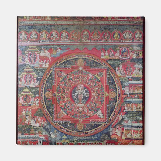 Mandala von Amoghapasa Magnet (Vorne)