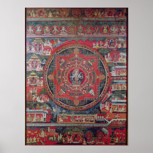 Mandala von Amoghapasa Poster (Vorne)