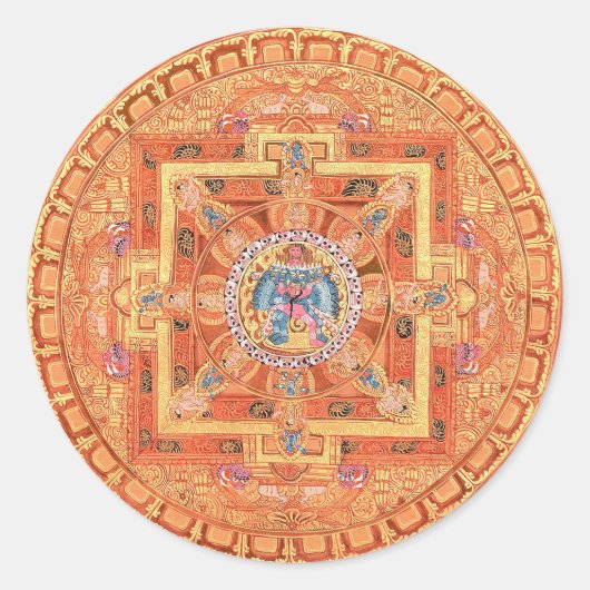 Mandala von Heruka Sticker (Vorderseite)