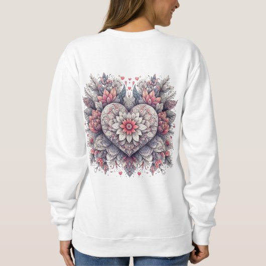 🌹 💘 Mandala von 🌷 ❤️ Sweatshirt (Rückseite)