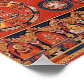 Mandala von Vajradhatu Thangka Poster (Ecke)