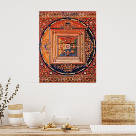Mandala von Vajradhatu Thangka Poster (Küche)
