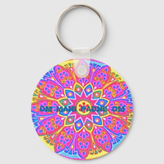 MANDALA W/ MANTRA Schlüsselanhänger (Vorderseite)