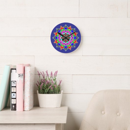 Mandala Wall Clock, 8" runder Acrylic Runde Wanduhr (Lesesaal)
