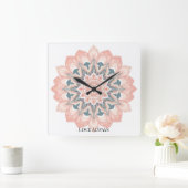 Mandala Wall Clock - Arabesque Art Quadratische Wanduhr (Zuhause)