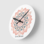 Mandala Wall Clock - Arabesque Art Runde Wanduhr (Winkel)